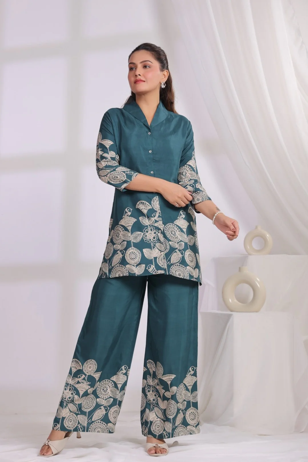 Ramoji cadet printed muslin co-ord set - Image 5