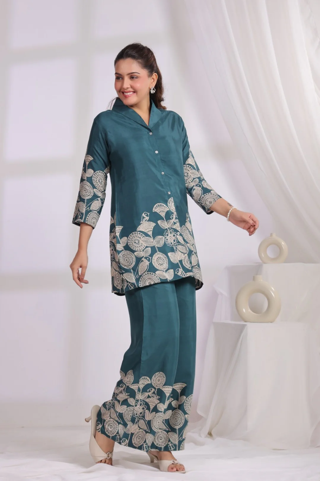 Ramoji cadet printed muslin co-ord set - Image 7