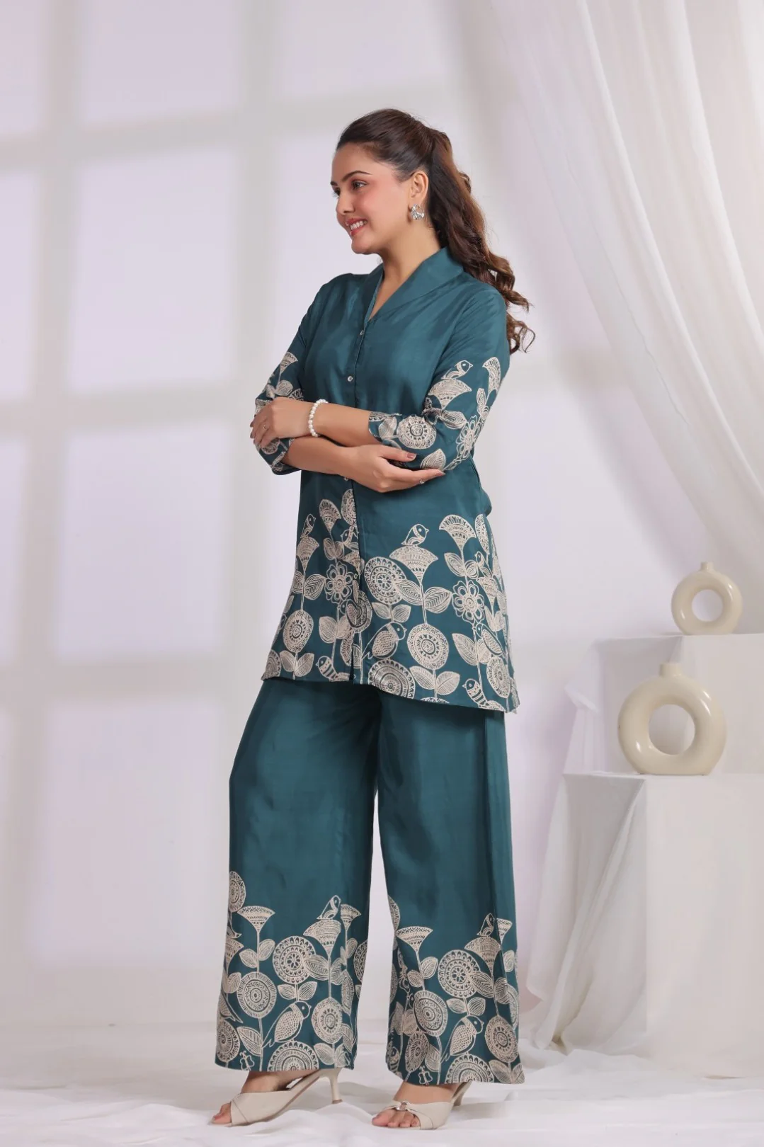 Ramoji cadet printed muslin co-ord set - Image 8