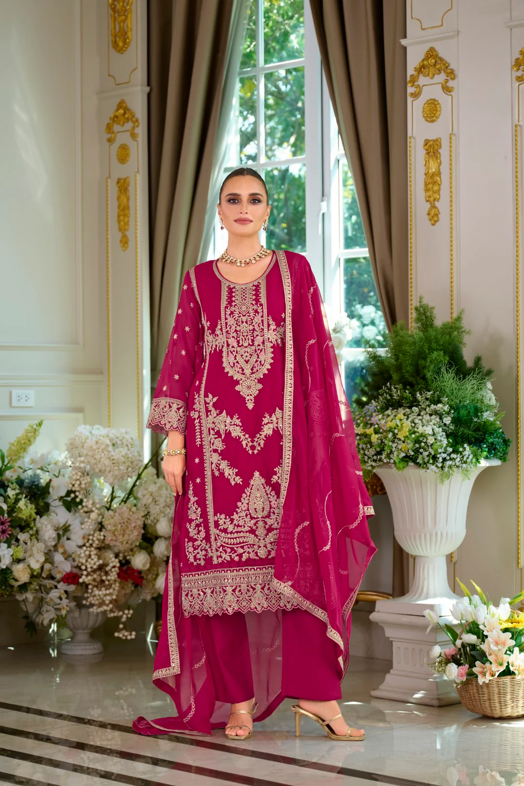 Ramneek Mulberry Full work suit set - Image 4