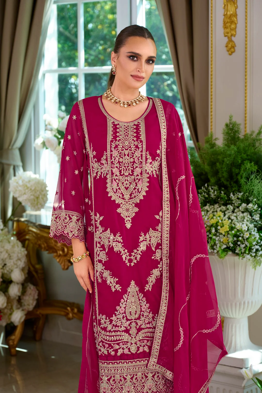 Ramneek Mulberry Full work suit set - Image 5