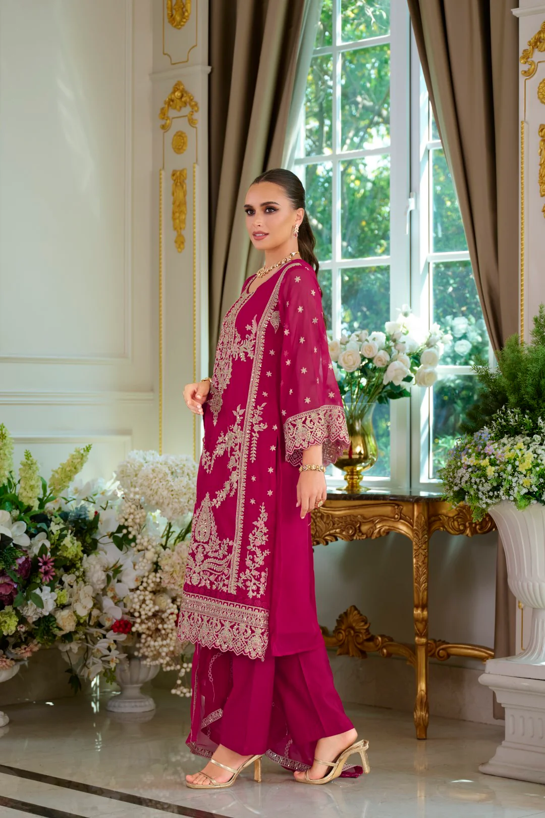 Ramneek Mulberry Full work suit set - Image 6