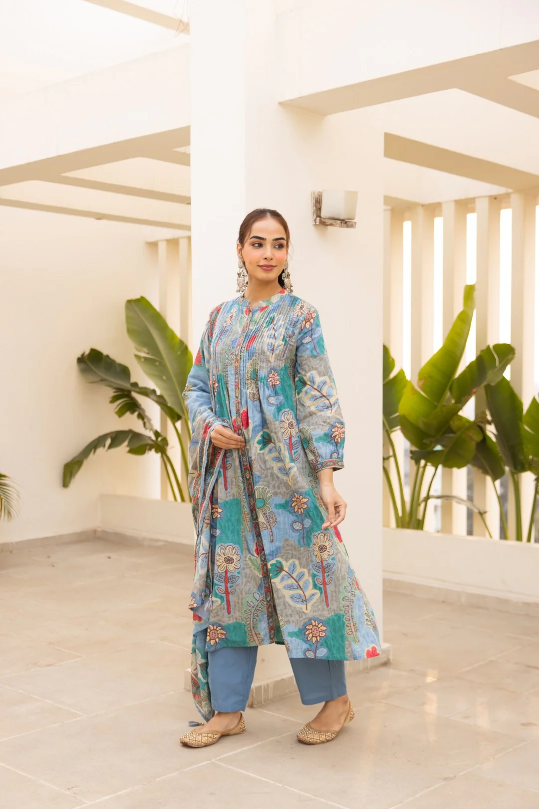 Karen Flax Cotton Suit Set - Image 3