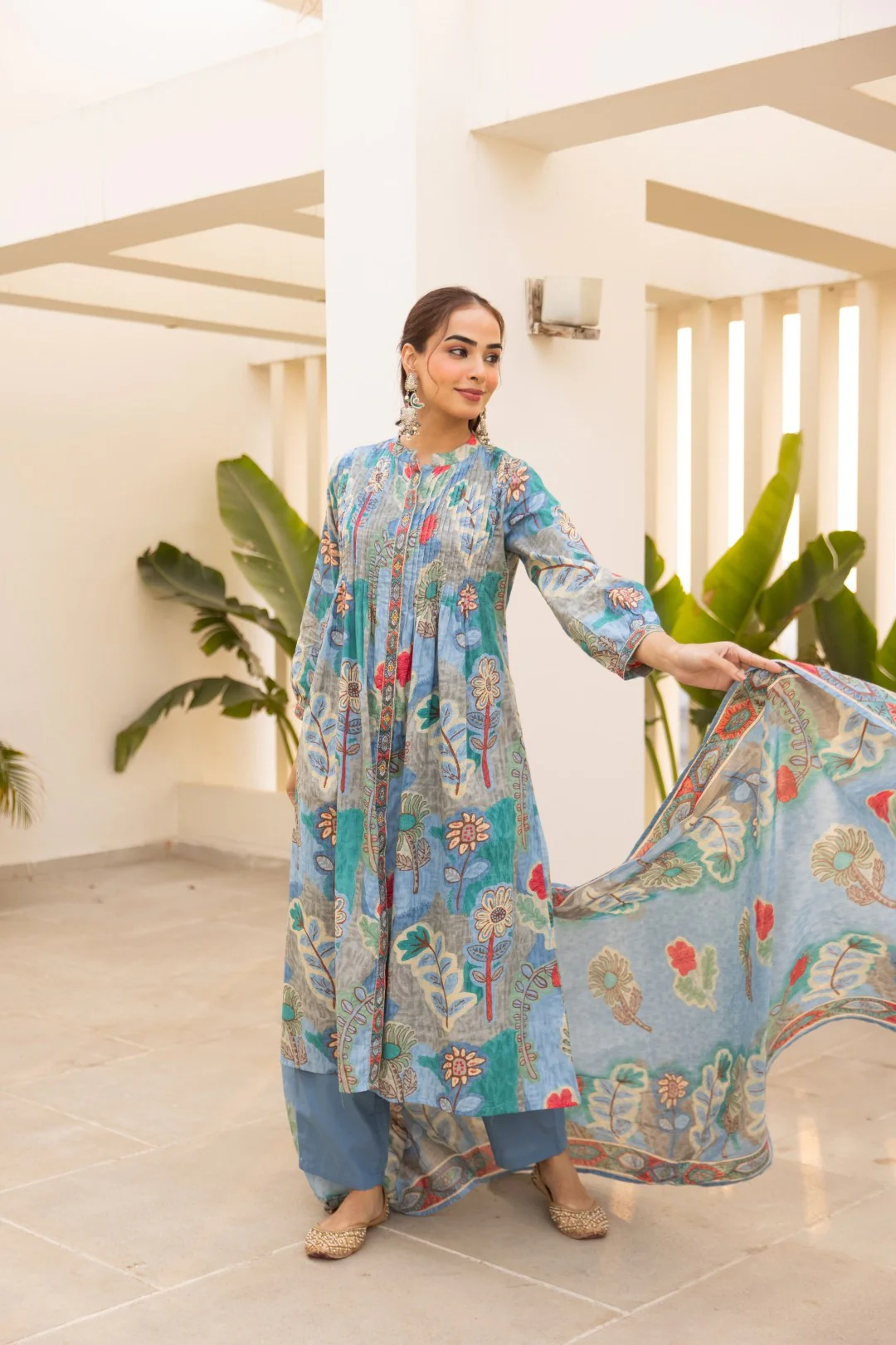 Karen Flax Cotton Suit Set - Image 5