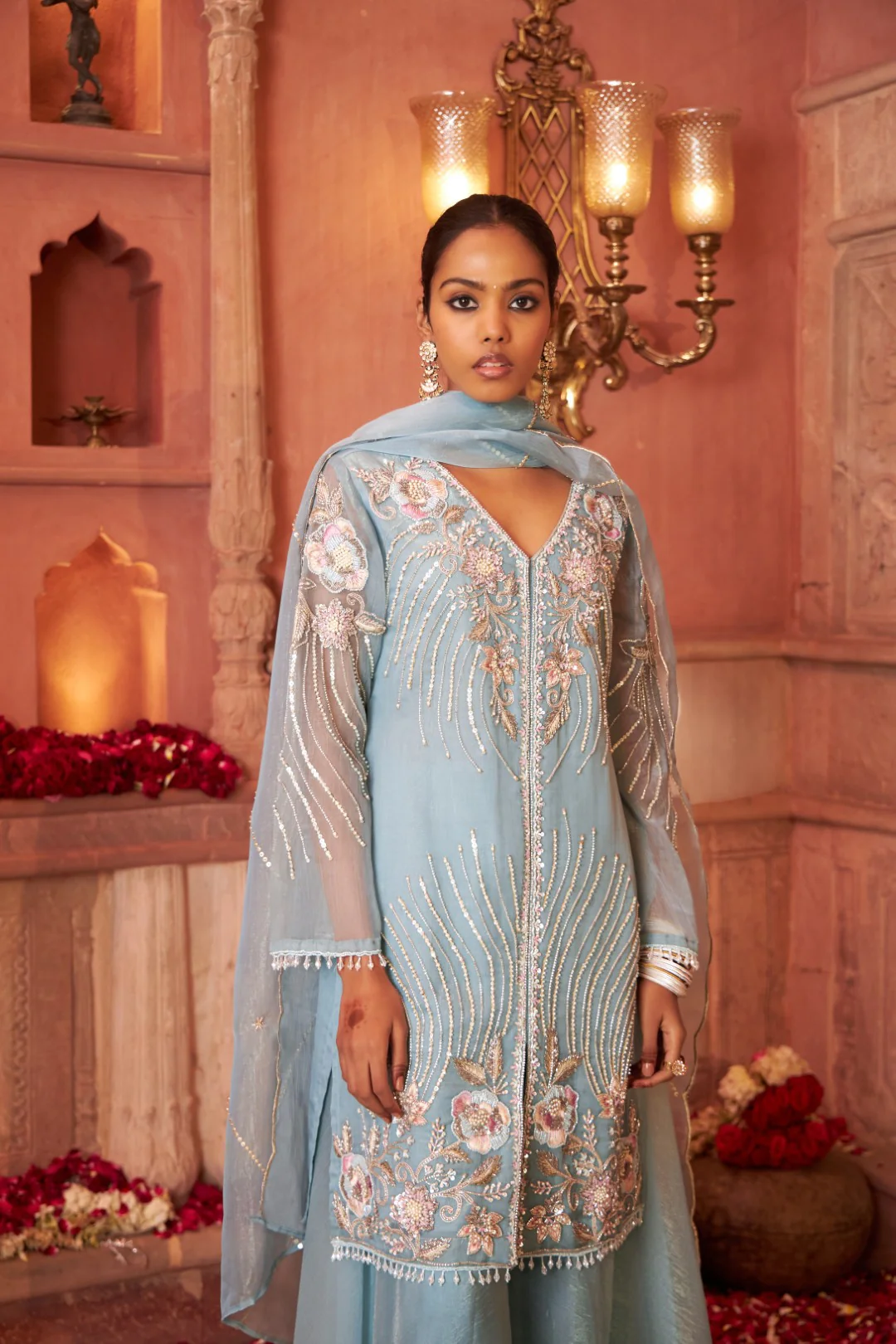 Mihika SoftBlue Full Work Suit set - Image 3