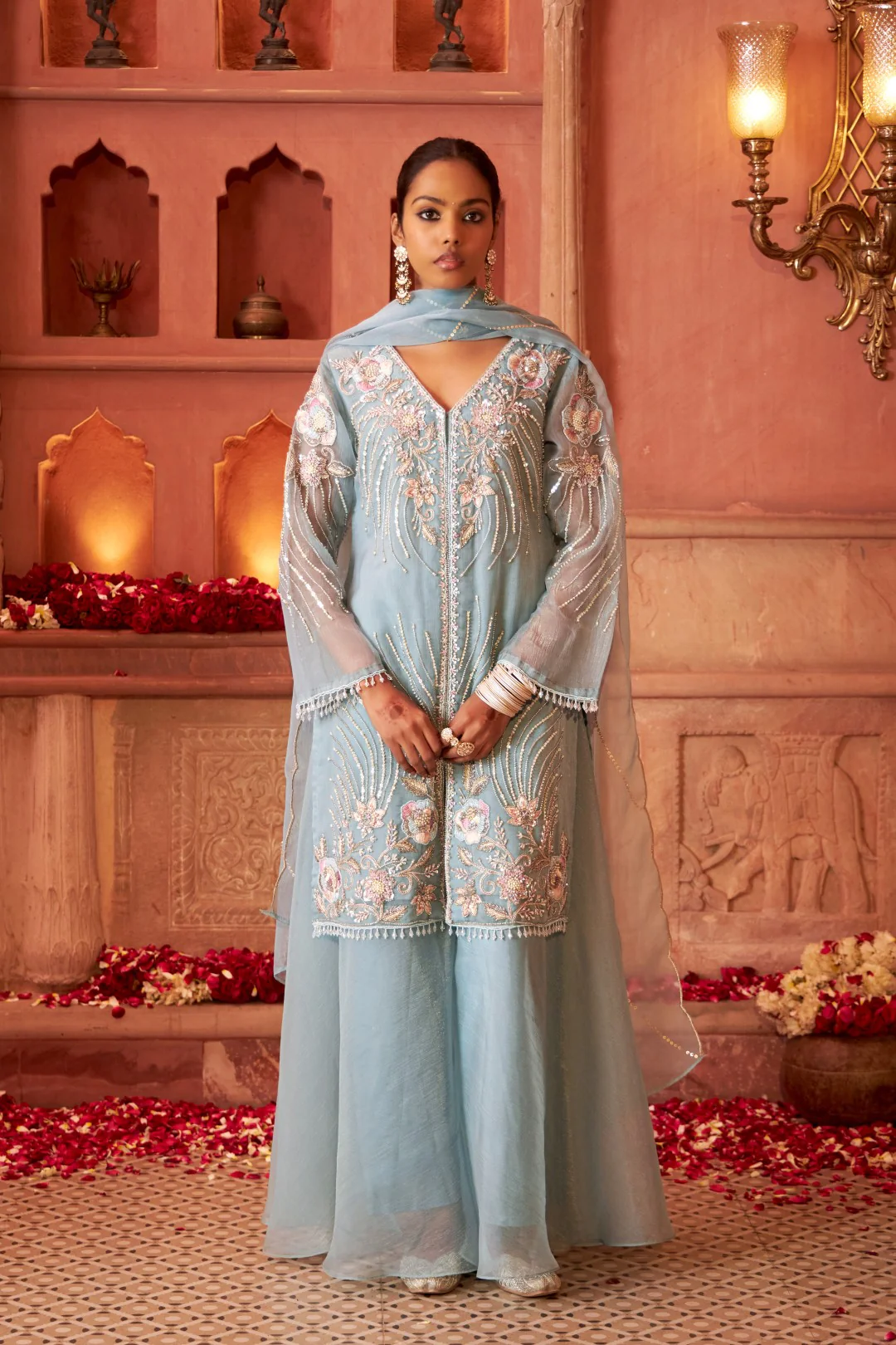 Mihika SoftBlue Full Work Suit set - Image 4
