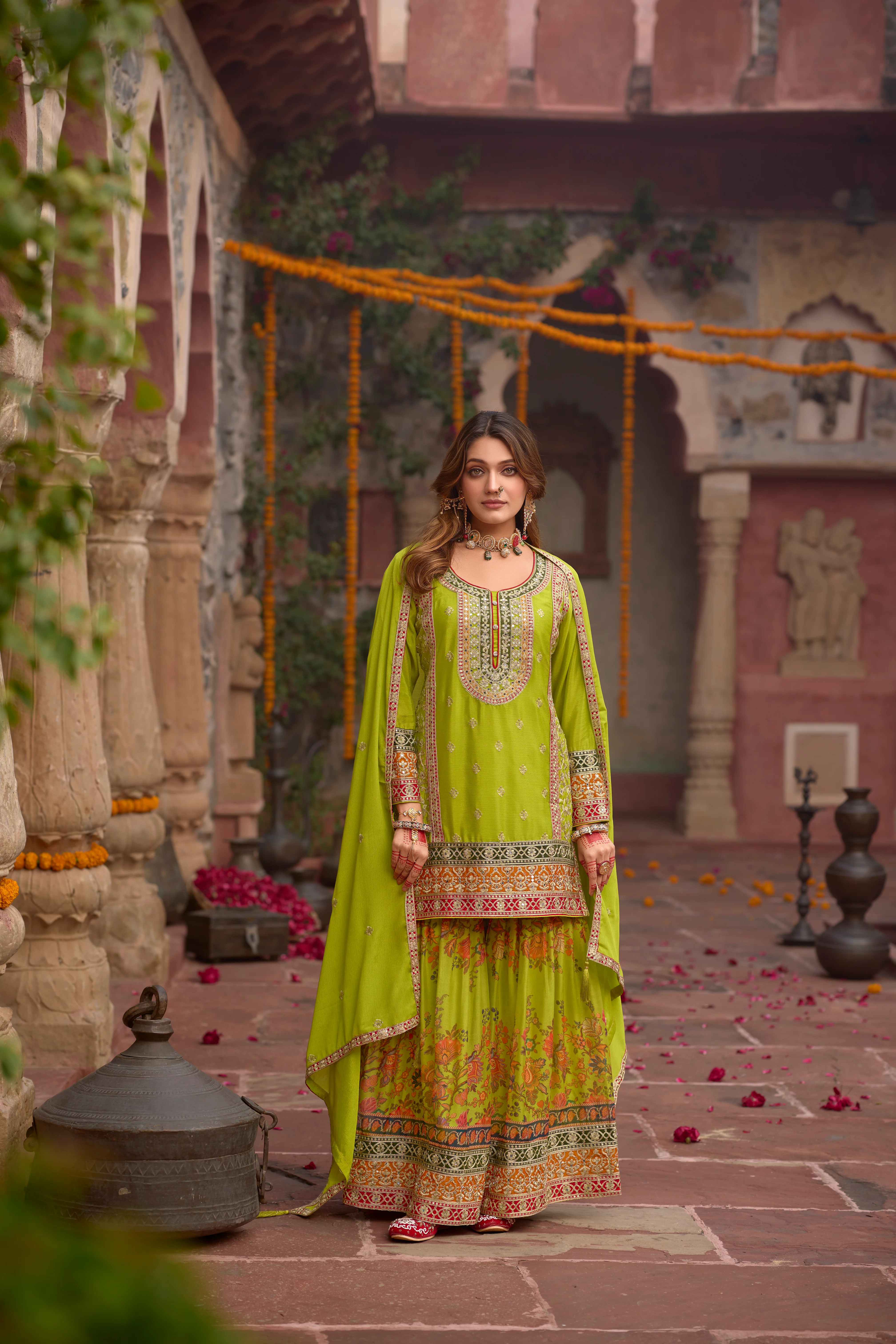 Sarang Fern Full Work Heavy Work Premium Suit Set - Image 3