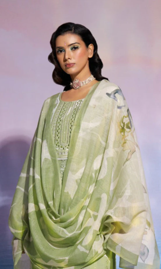 Jaideep Fern Cotton Suit Set - Image 2