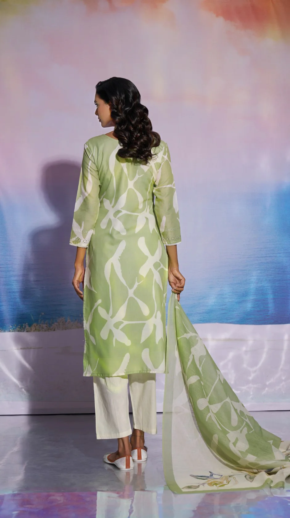 Jaideep Fern Cotton Suit Set - Image 3