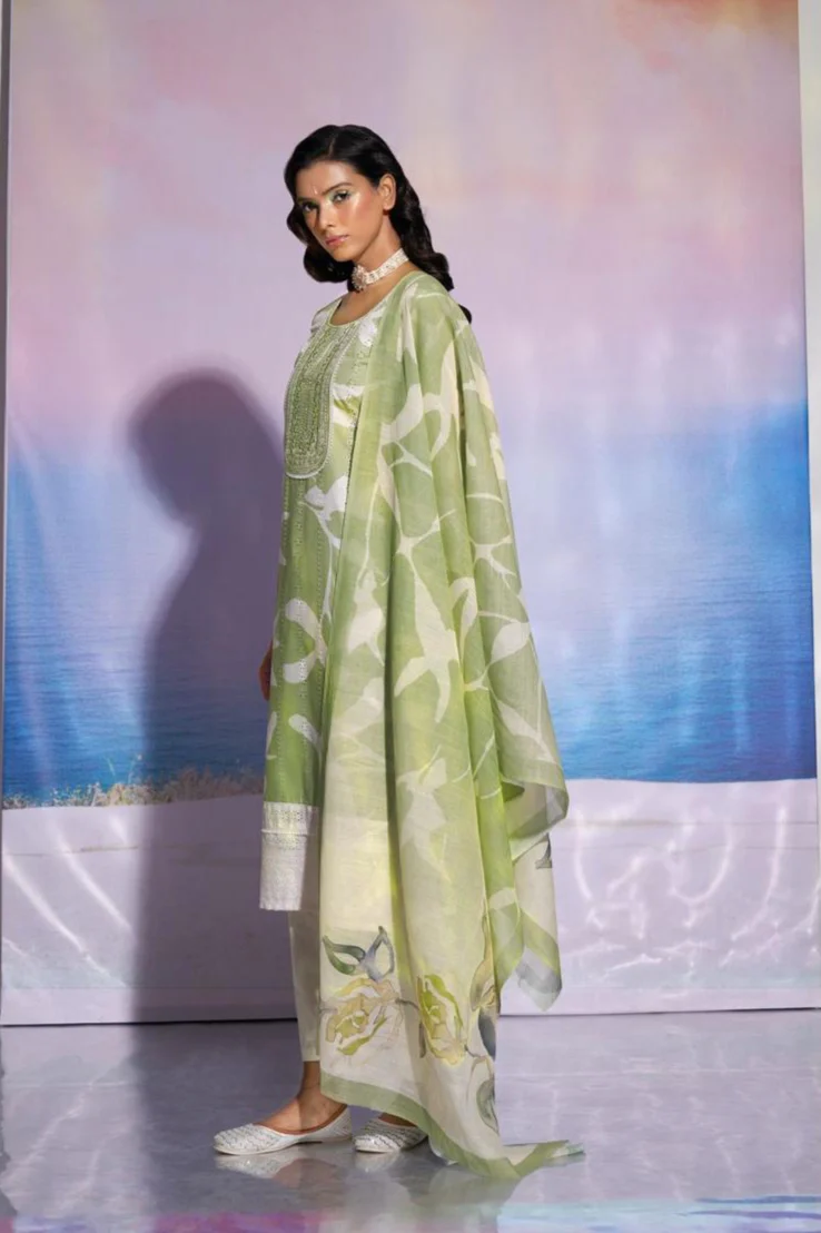 Jaideep Fern Cotton Suit Set - Image 5