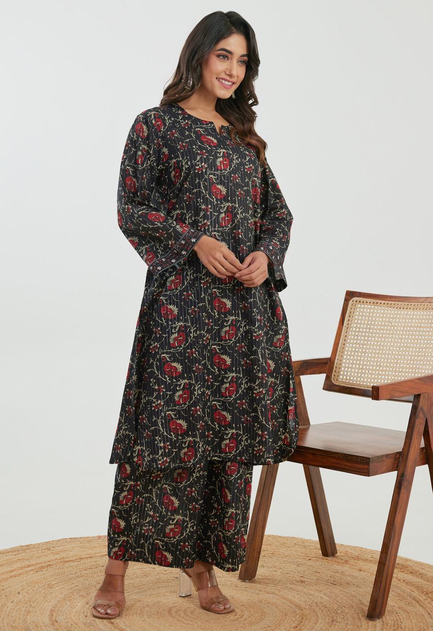 Samragi jade Printed Cotton Co-ord Set - Image 4