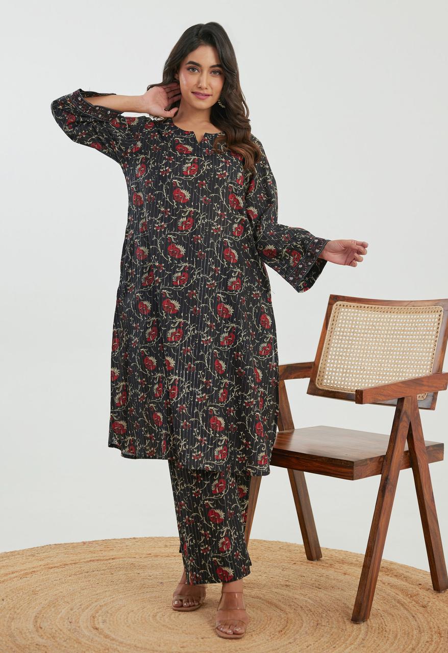 Samragi jade Printed Cotton Co-ord Set - Image 5
