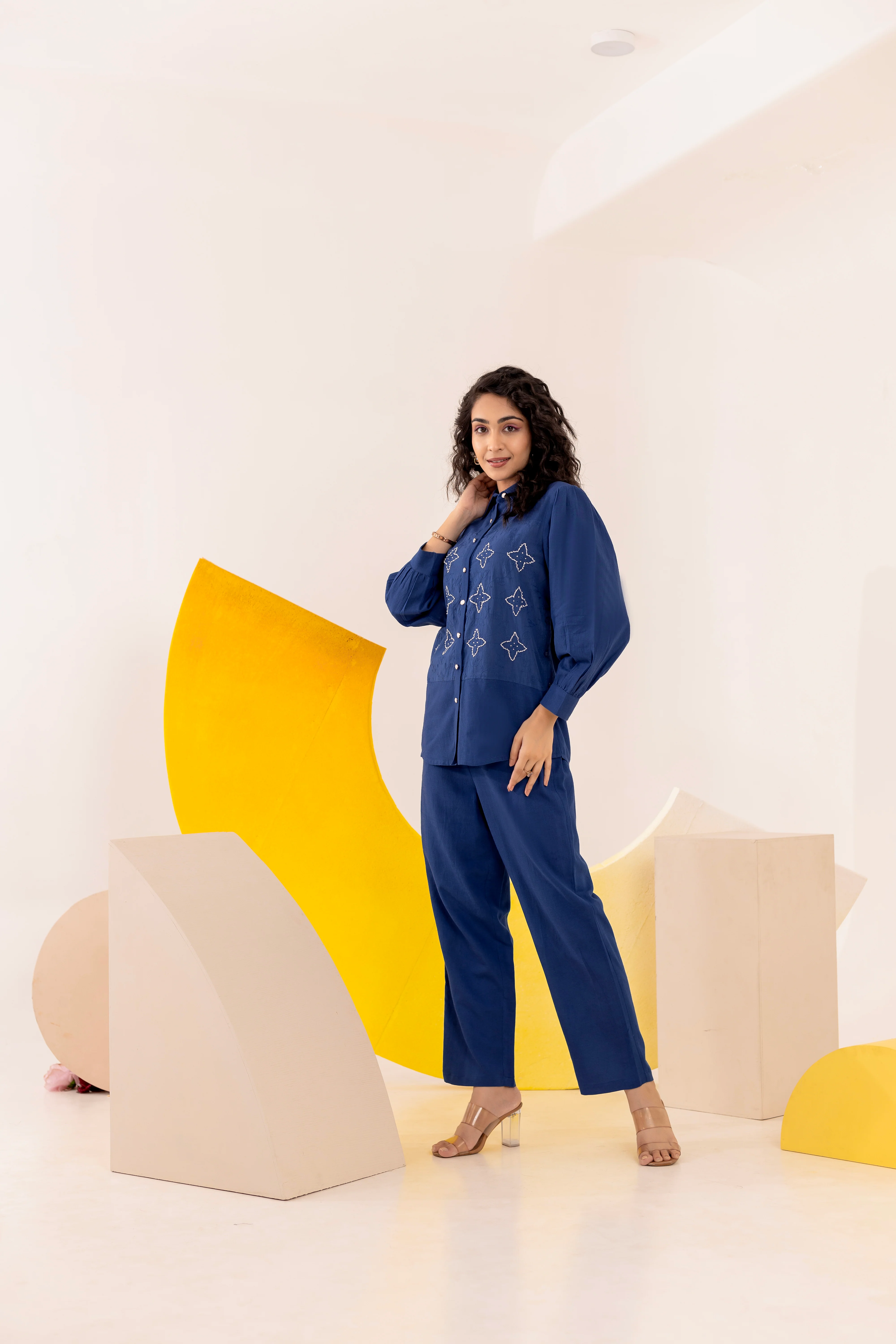 Purna Hibis Embroidery Cotton Co-ord Set - Image 5