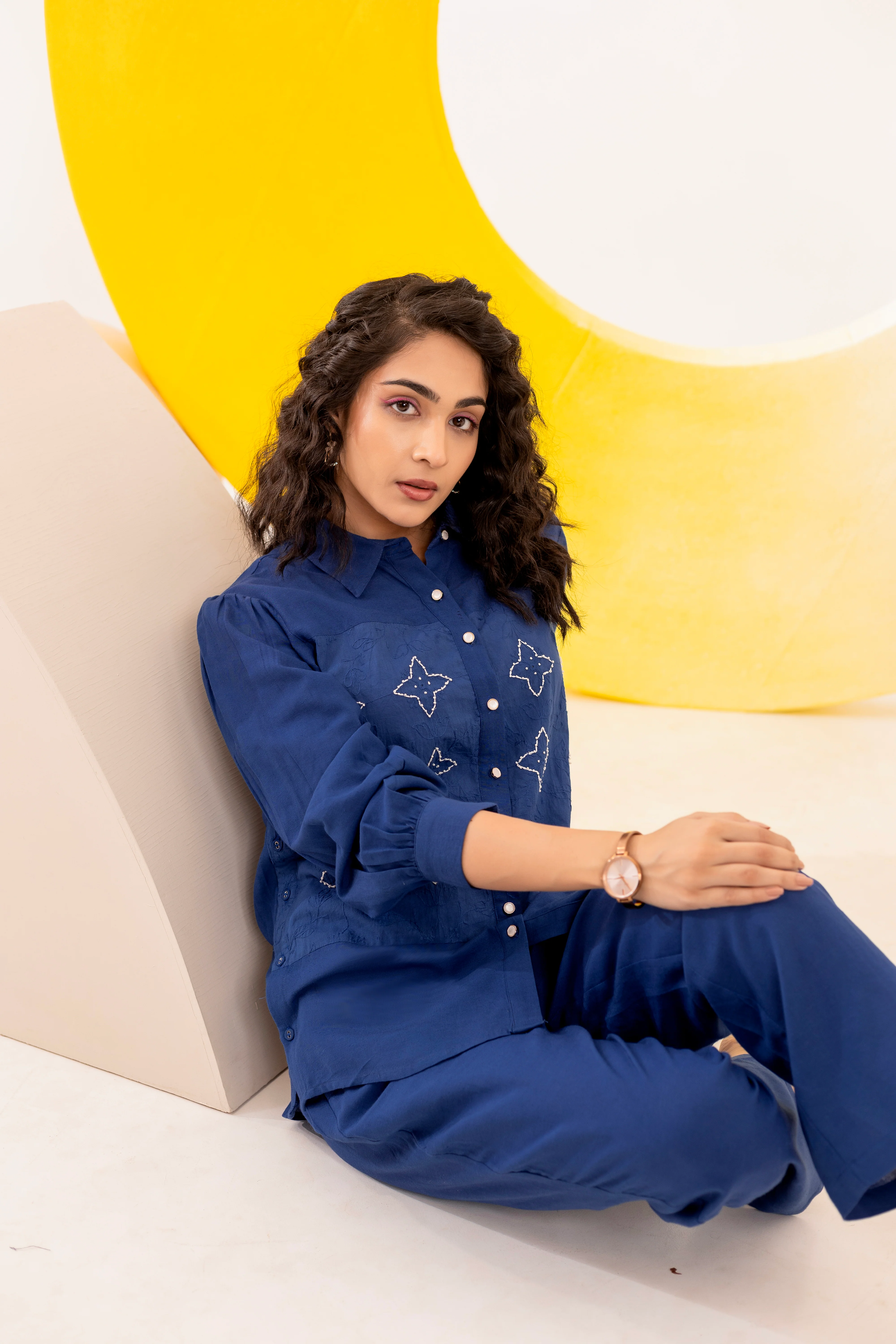 Purna Hibis Embroidery Cotton Co-ord Set - Image 8