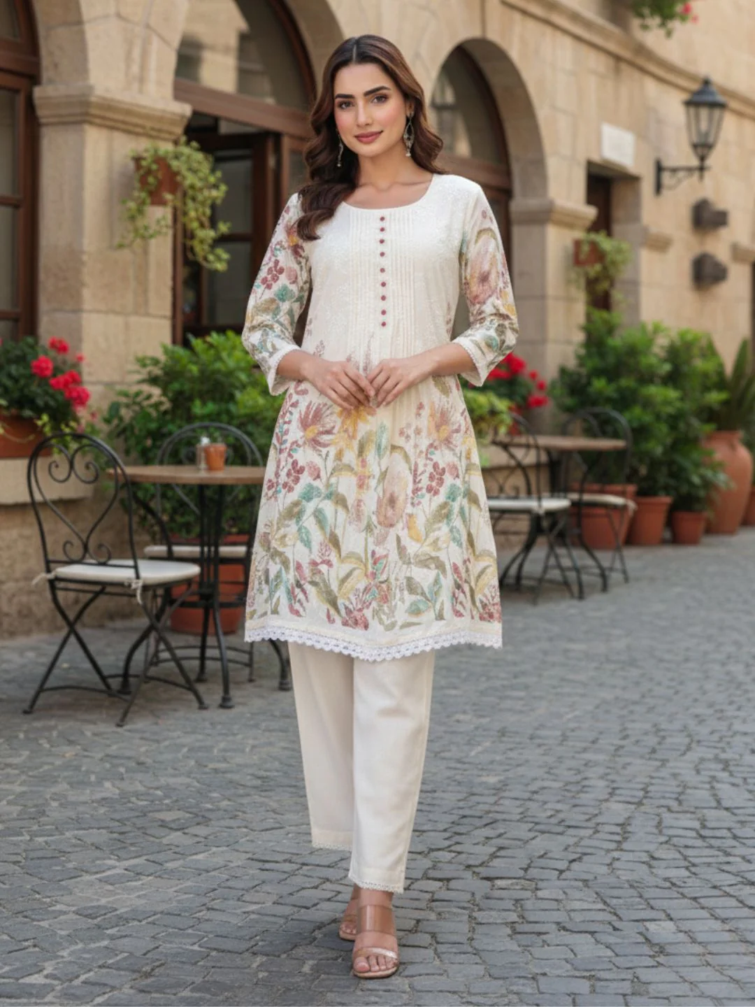 Tiara alabaster cotton co-ord set - Image 2