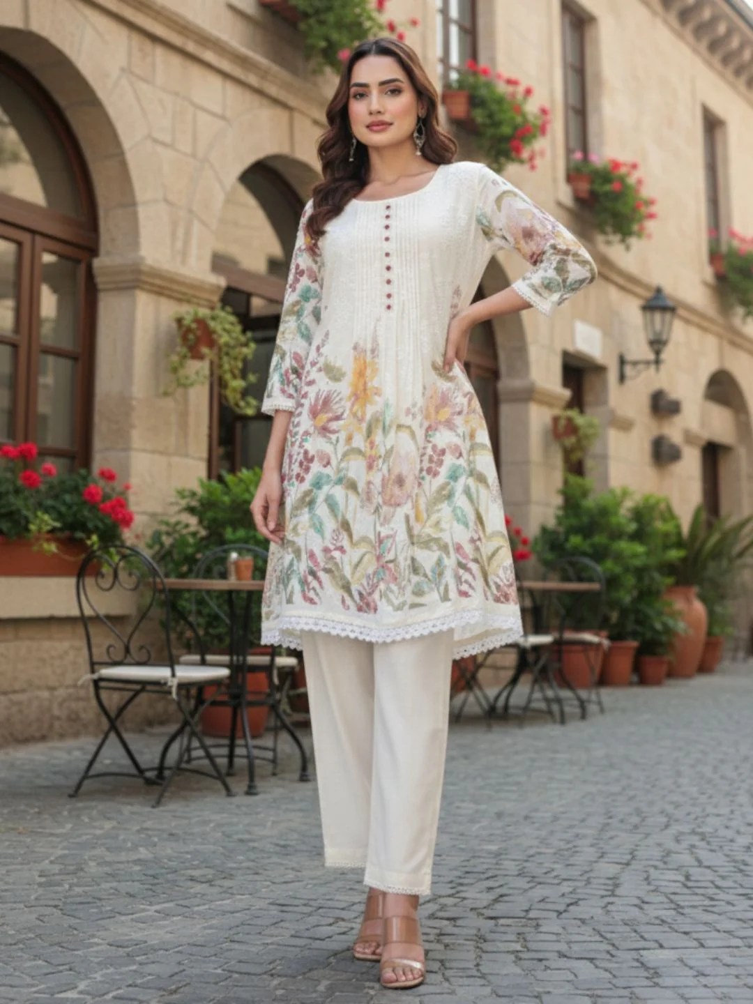 Tiara alabaster cotton co-ord set - Image 3