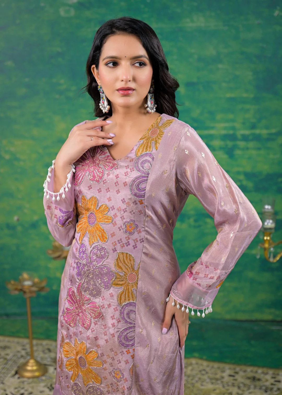 Gaurisha Lavender Printed Co-ord Set - Image 2