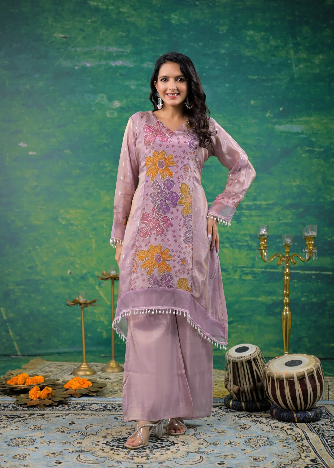 Gaurisha Lavender Printed Co-ord Set - Image 4