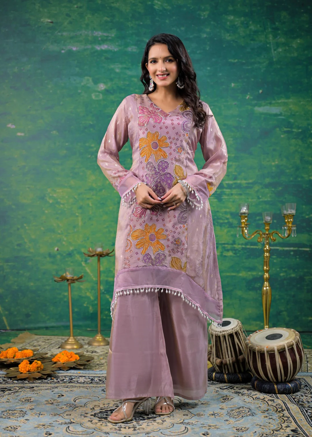 Gaurisha Lavender Printed Co-ord Set - Image 6