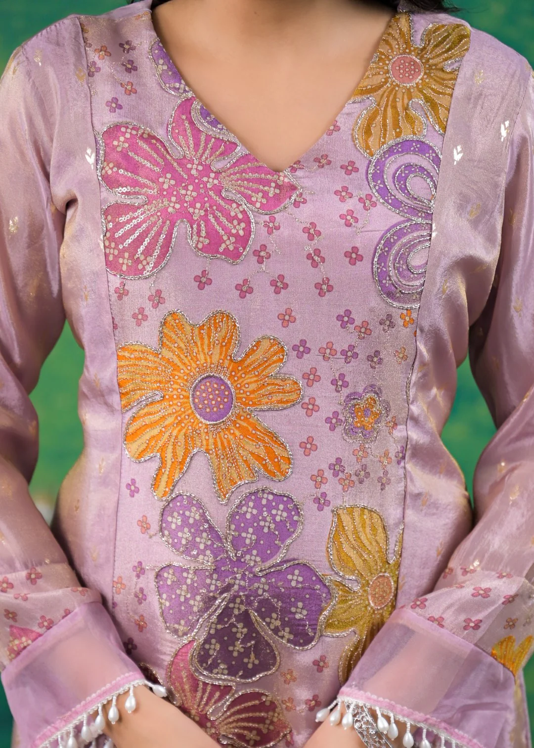 Gaurisha Lavender Printed Co-ord Set - Image 7