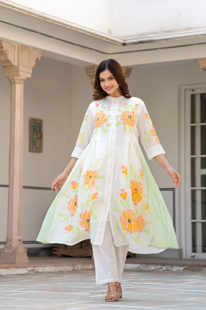 Tiara sunflower cotton kurta pant set - Image 12