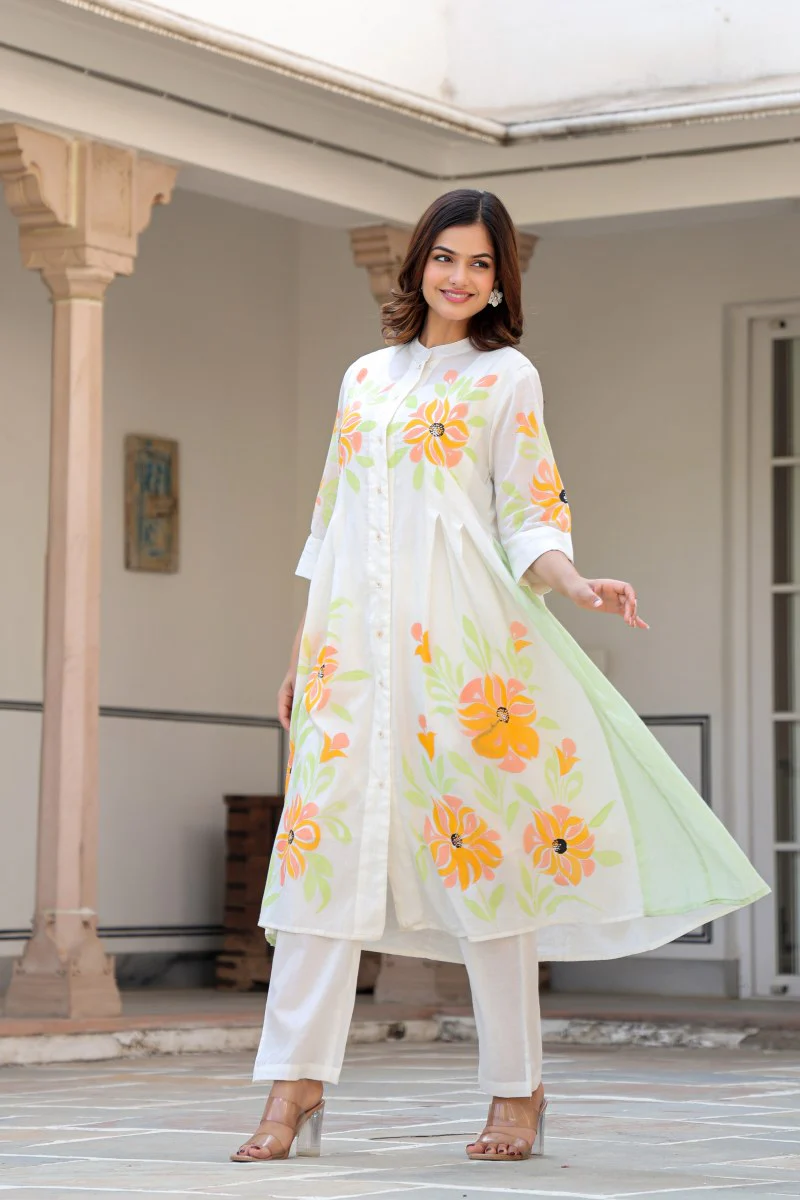 Tiara sunflower cotton kurta pant set - Image 15