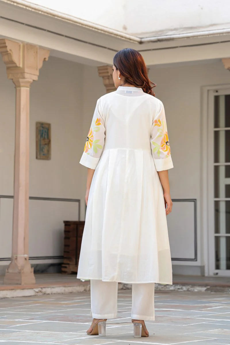 Tiara sunflower cotton kurta pant set - Image 3