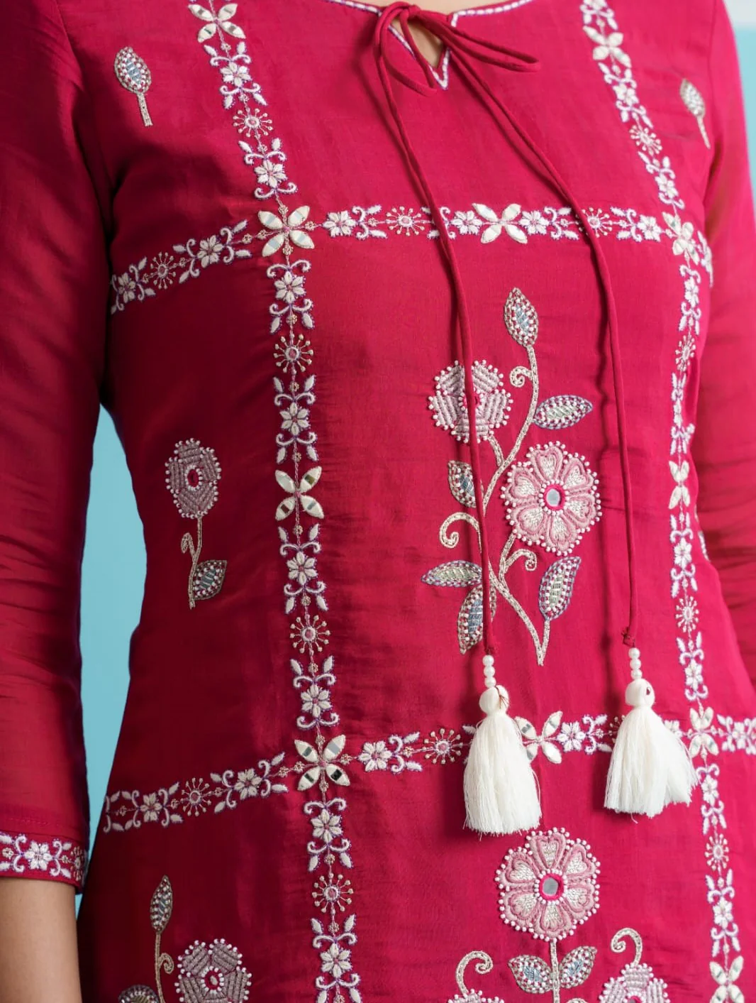 Parikrama flamingo embroidery co-ord set - Image 12