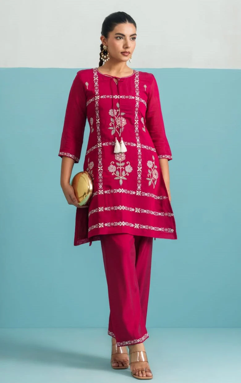 Parikrama flamingo embroidery co-ord set - Image 4