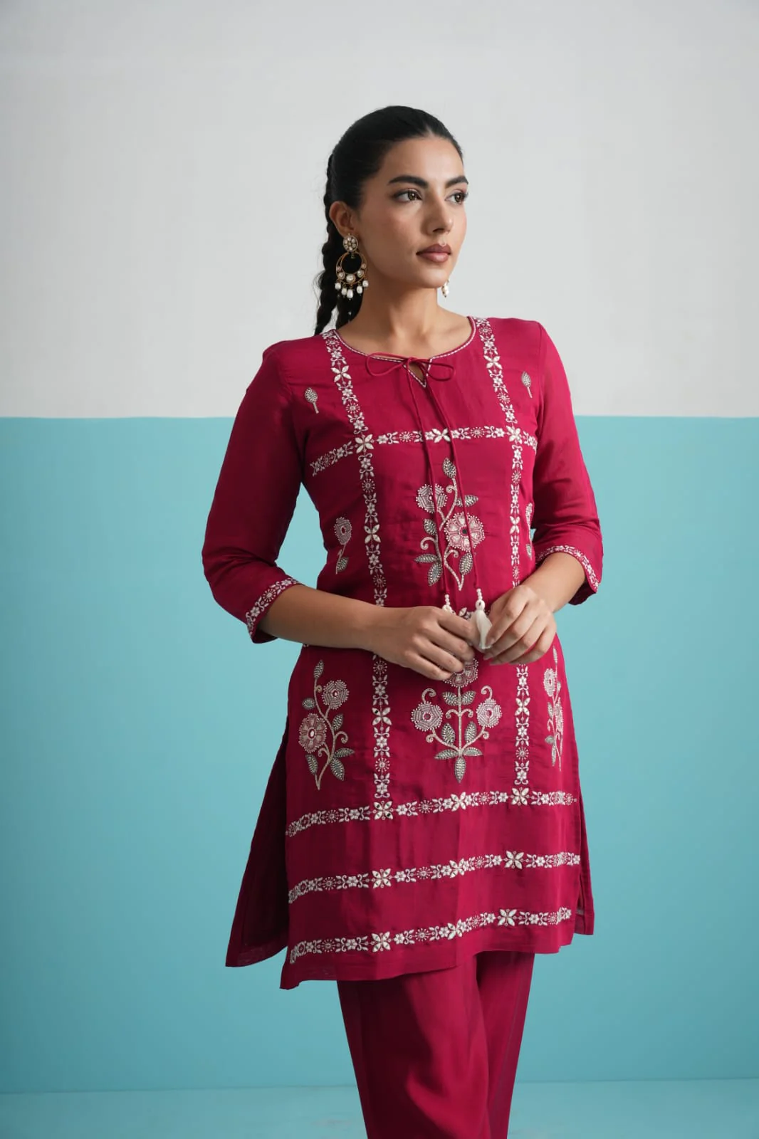 Parikrama flamingo embroidery co-ord set - Image 7