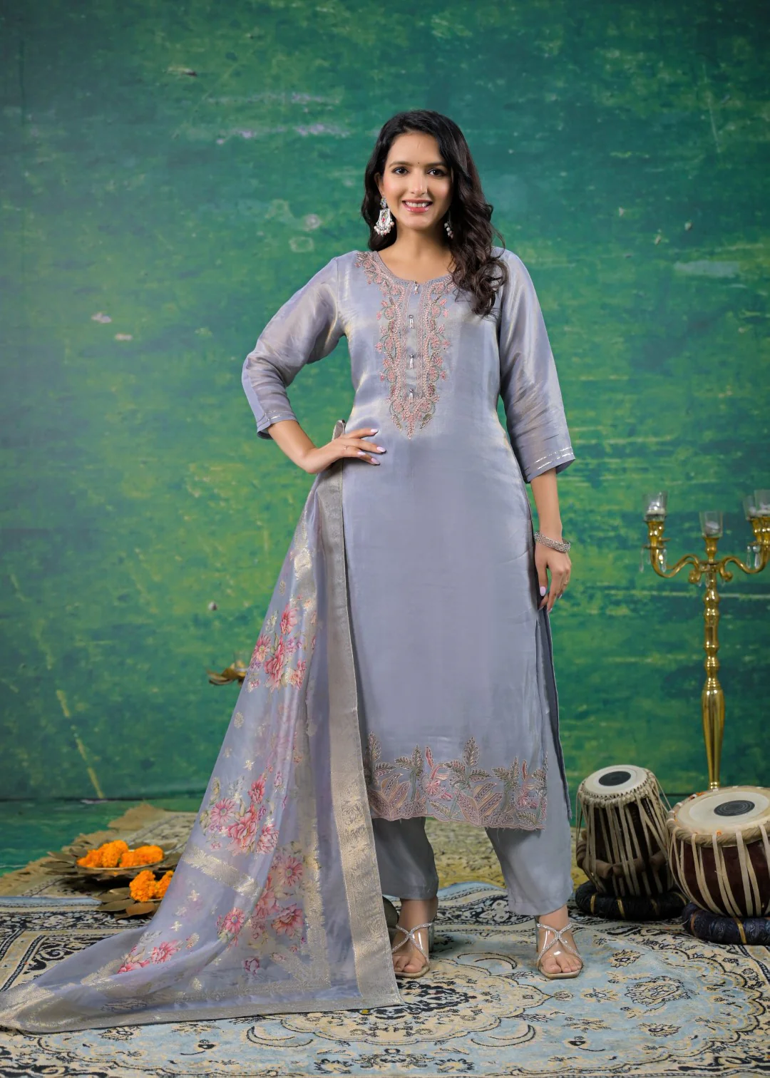 Mahi Regent Embroidered Suit Set - Image 4