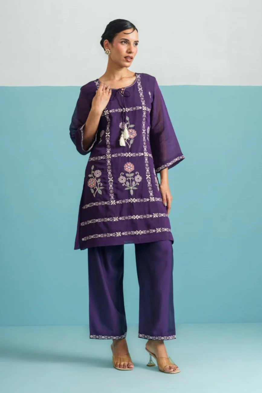 Parikrama Orchid embroidery co-ord set - Image 10