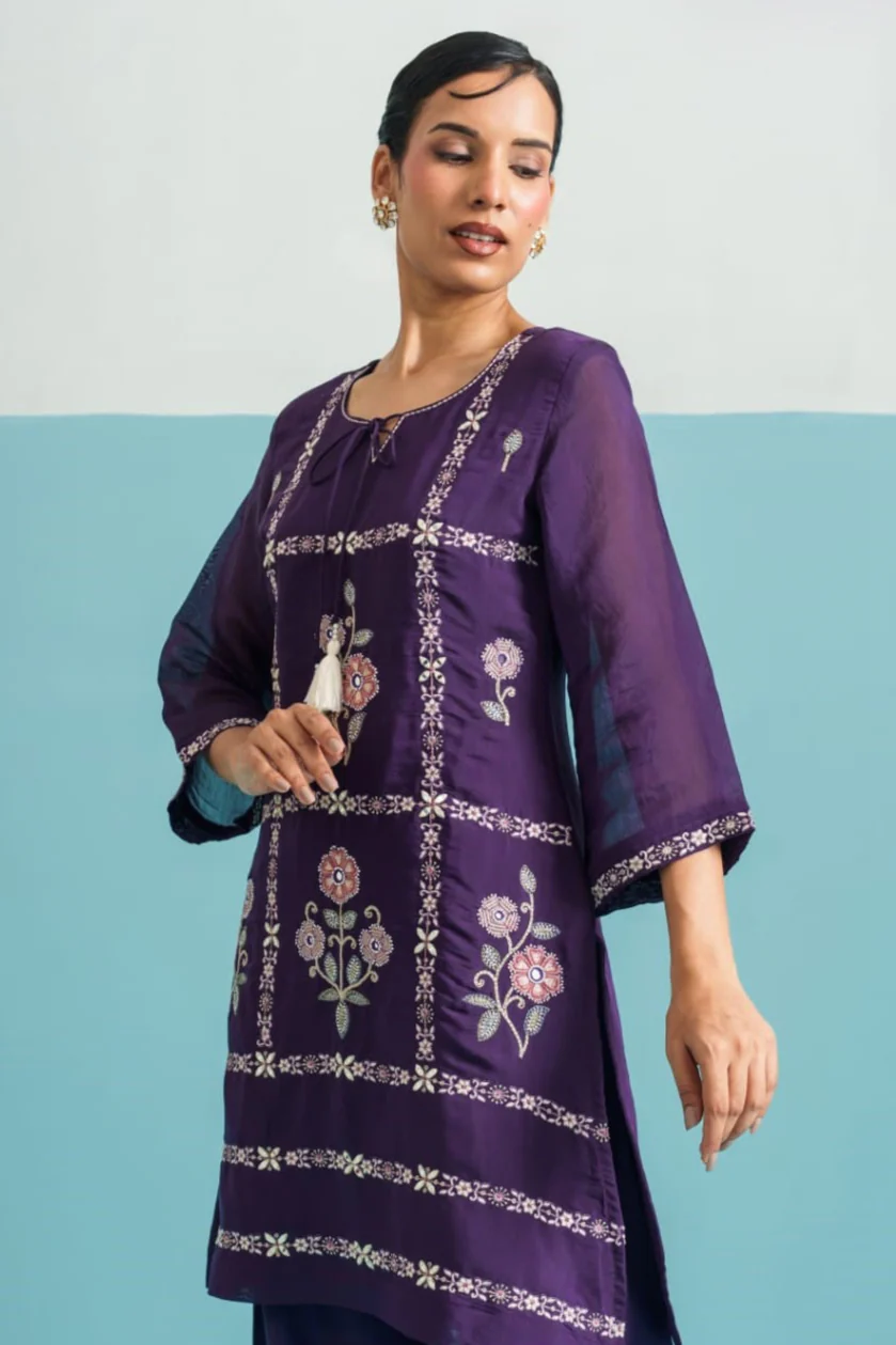 Parikrama Orchid embroidery co-ord set - Image 11