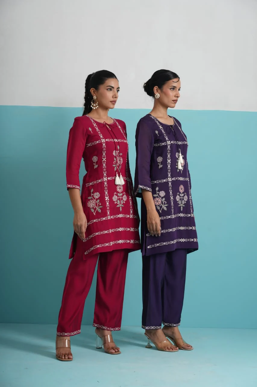 Parikrama Orchid embroidery co-ord set - Image 19