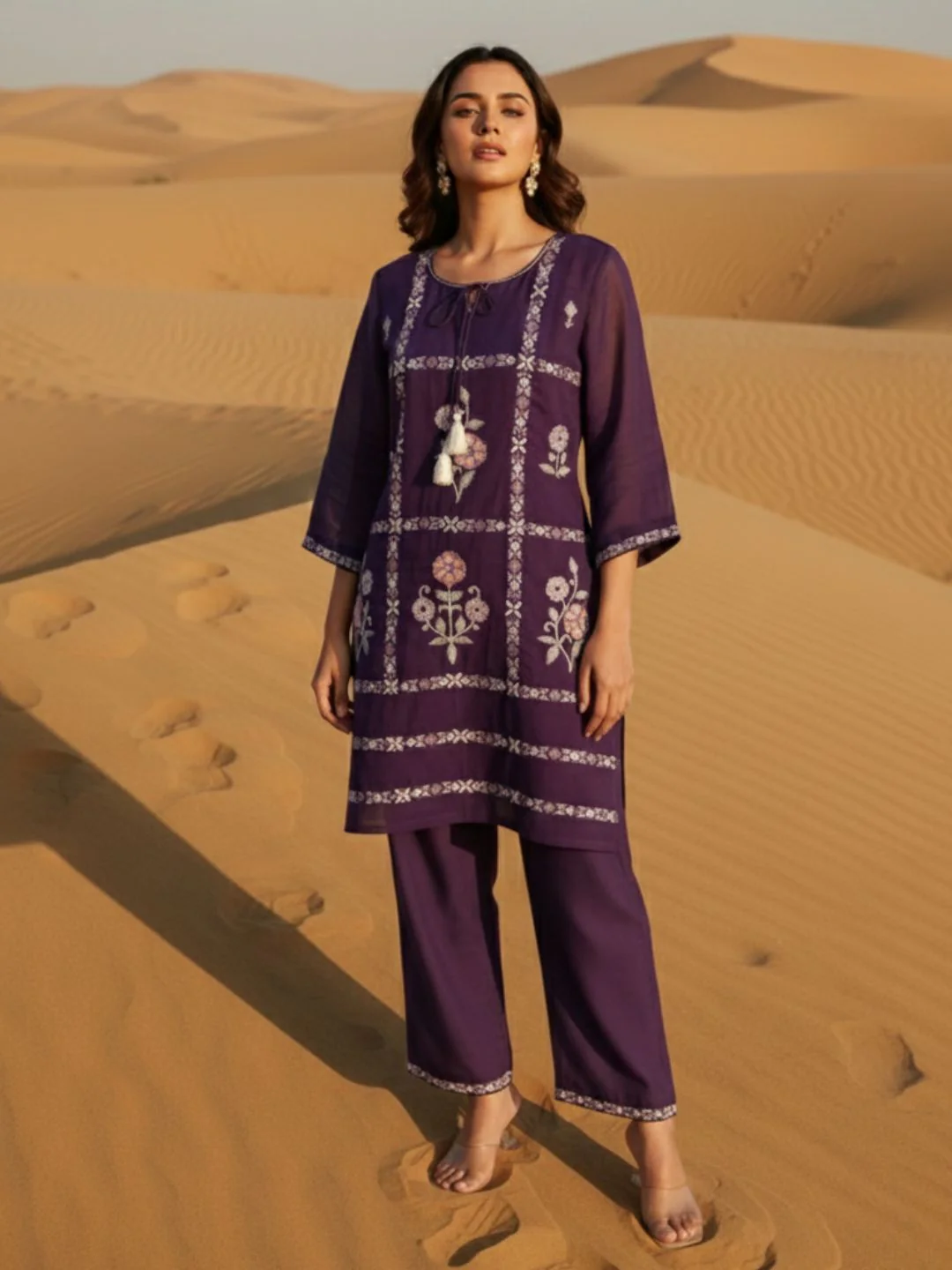 Parikrama Orchid embroidery co-ord set - Image 3