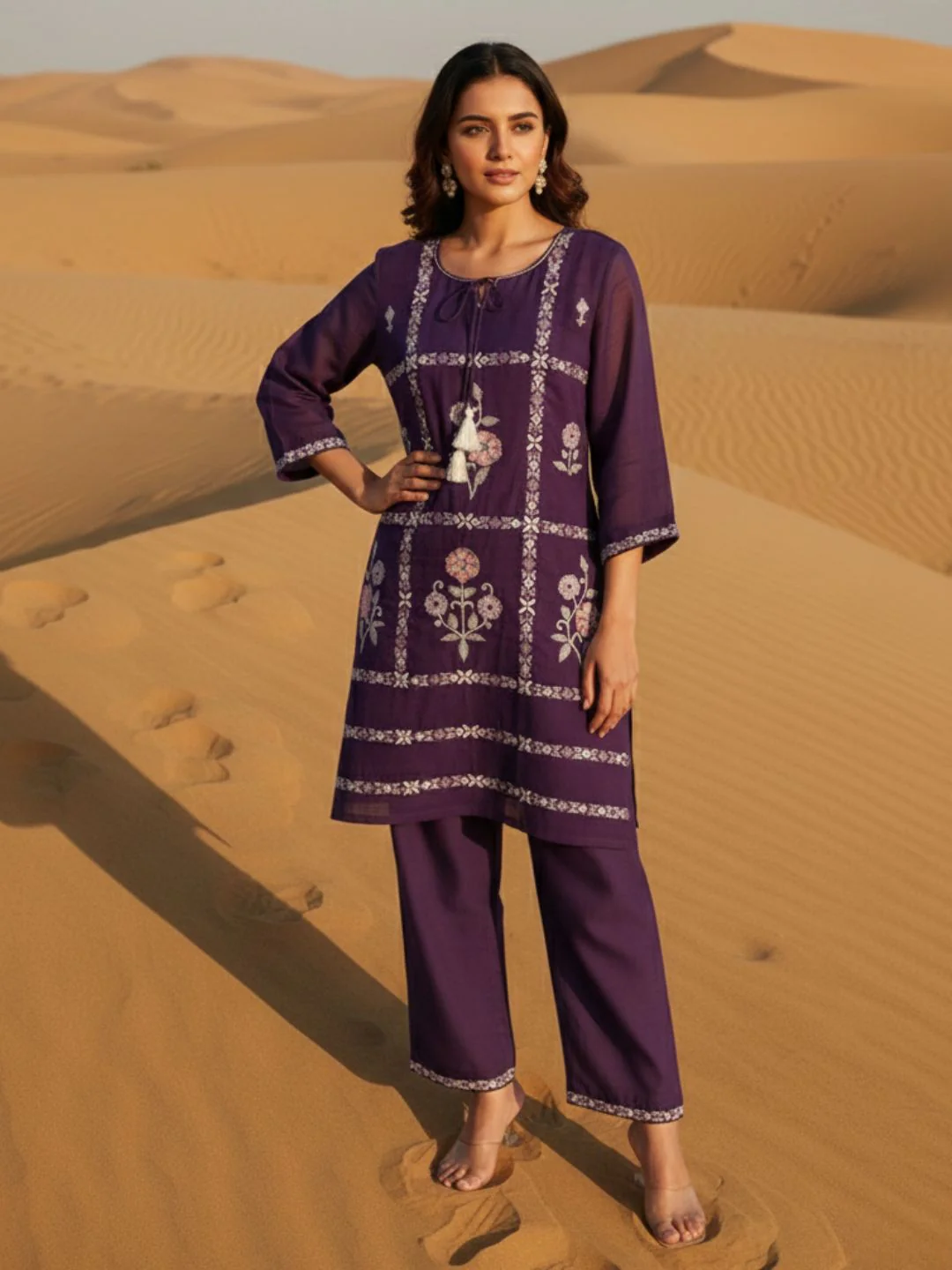 Parikrama Orchid embroidery co-ord set - Image 4