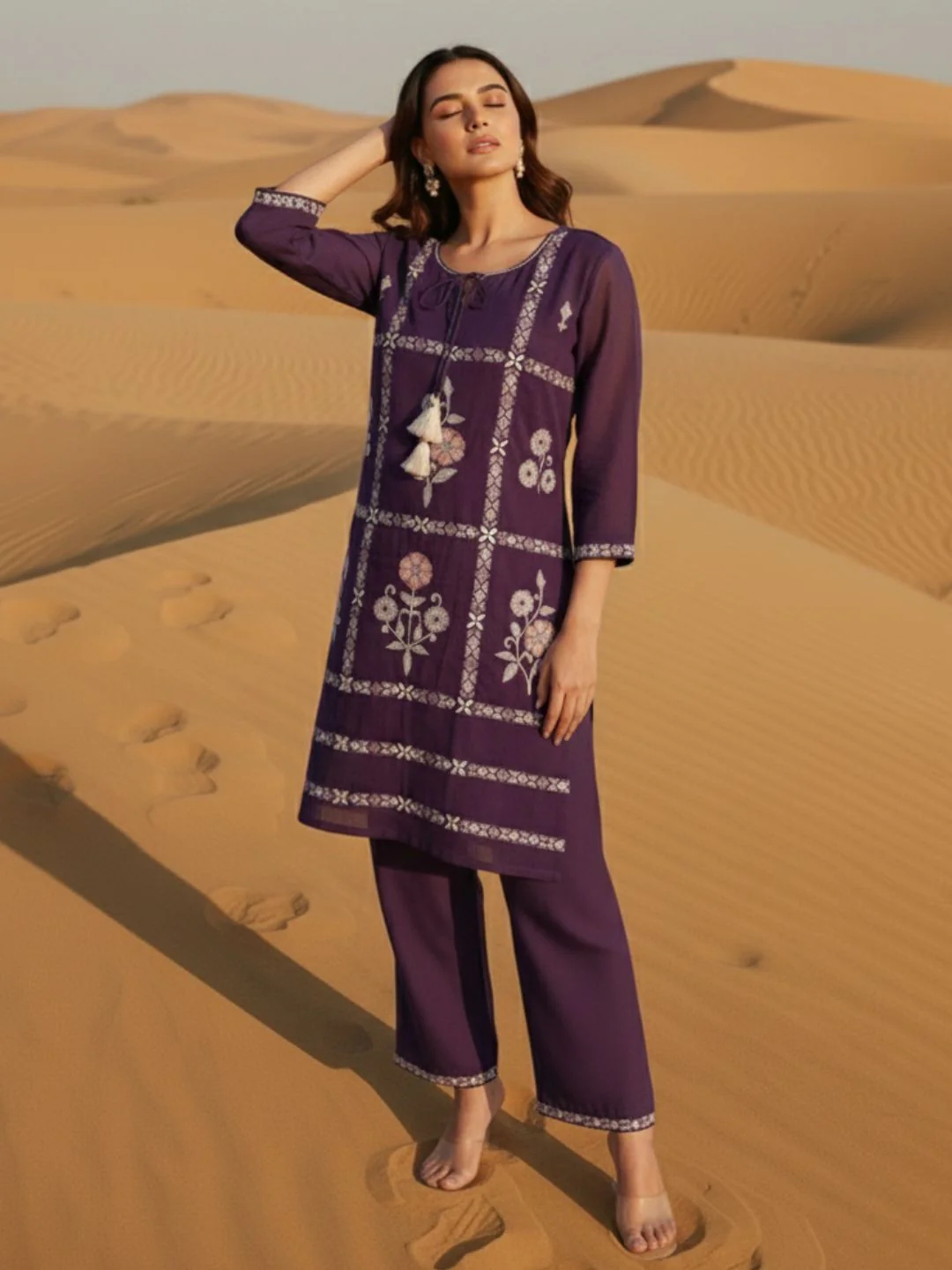 Parikrama Orchid embroidery co-ord set - Image 6