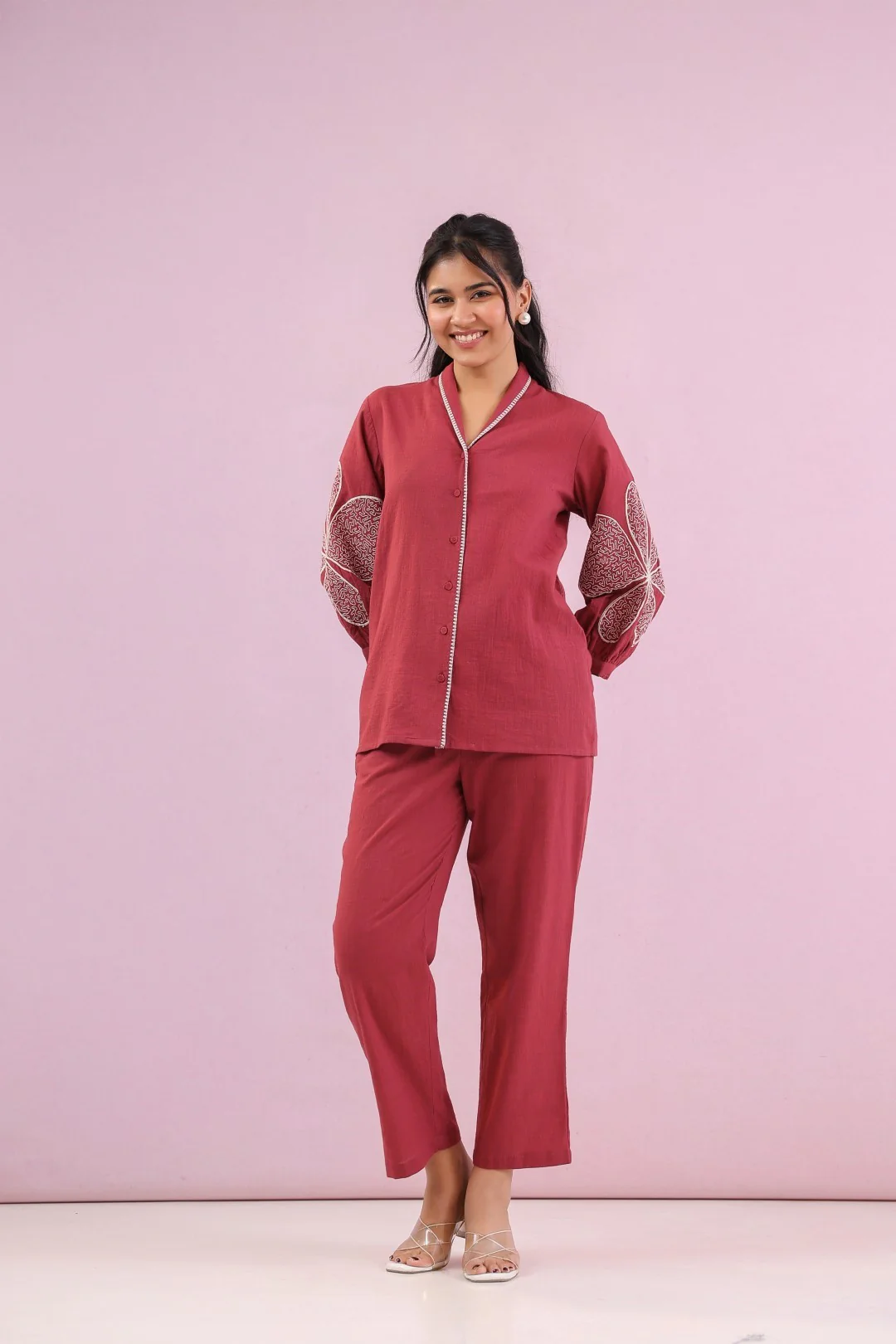 Raftar Rouge embroidery cotton co-ord set - Image 6