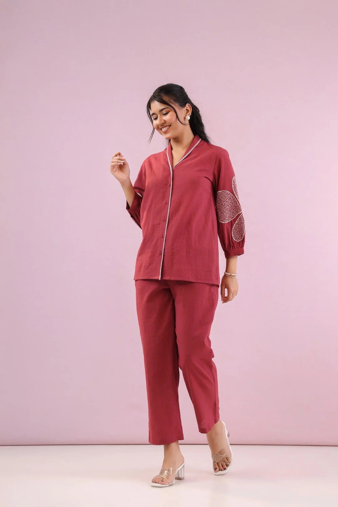 Raftar Rouge embroidery cotton co-ord set - Image 7