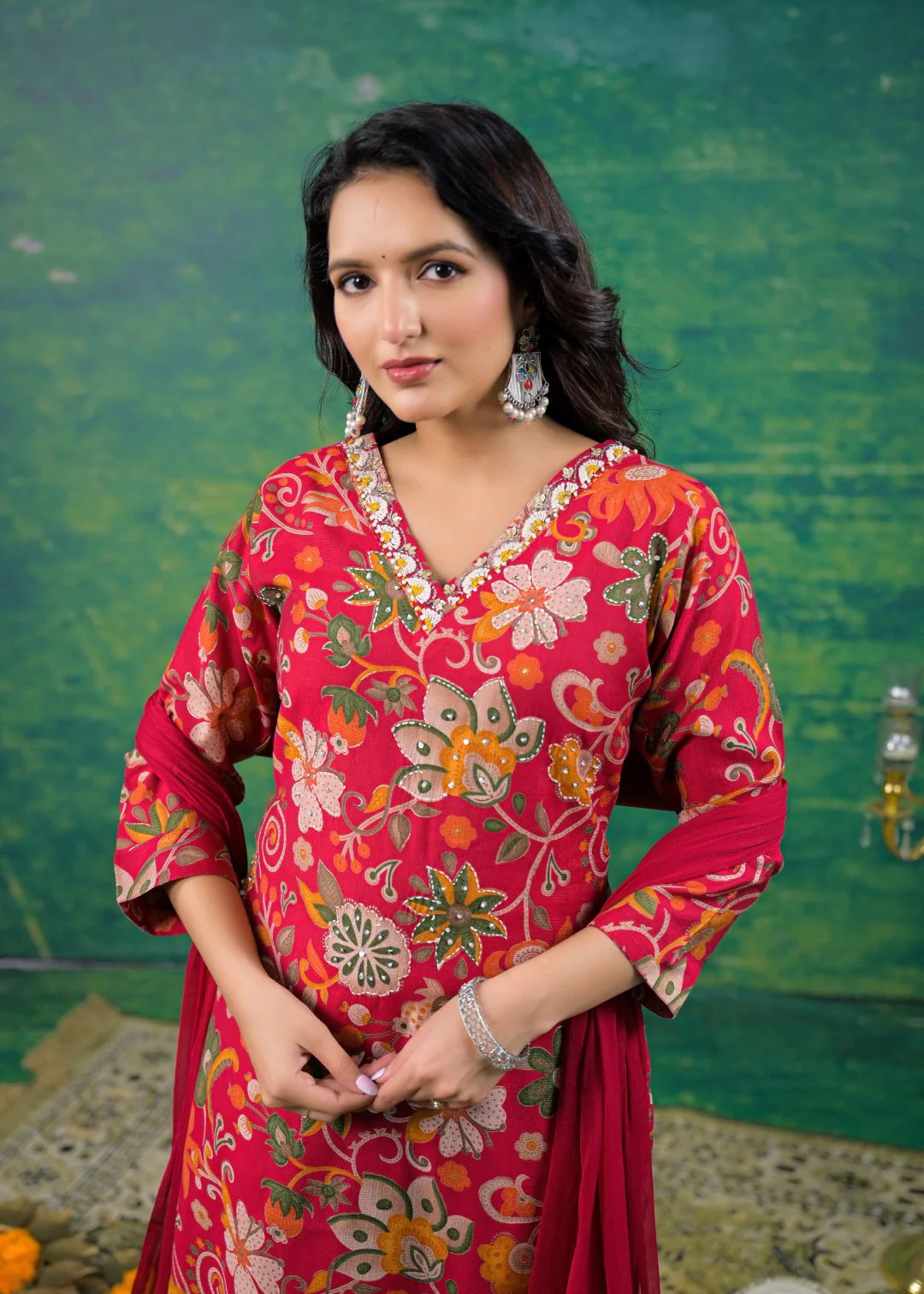Shanti Jasper Printed Work Suit Set - Image 2