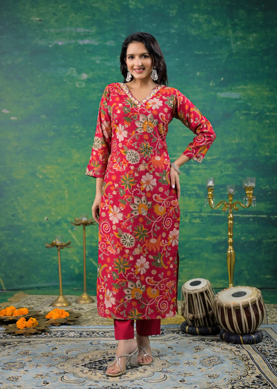 Shanti Jasper Printed Work Suit Set - Image 4