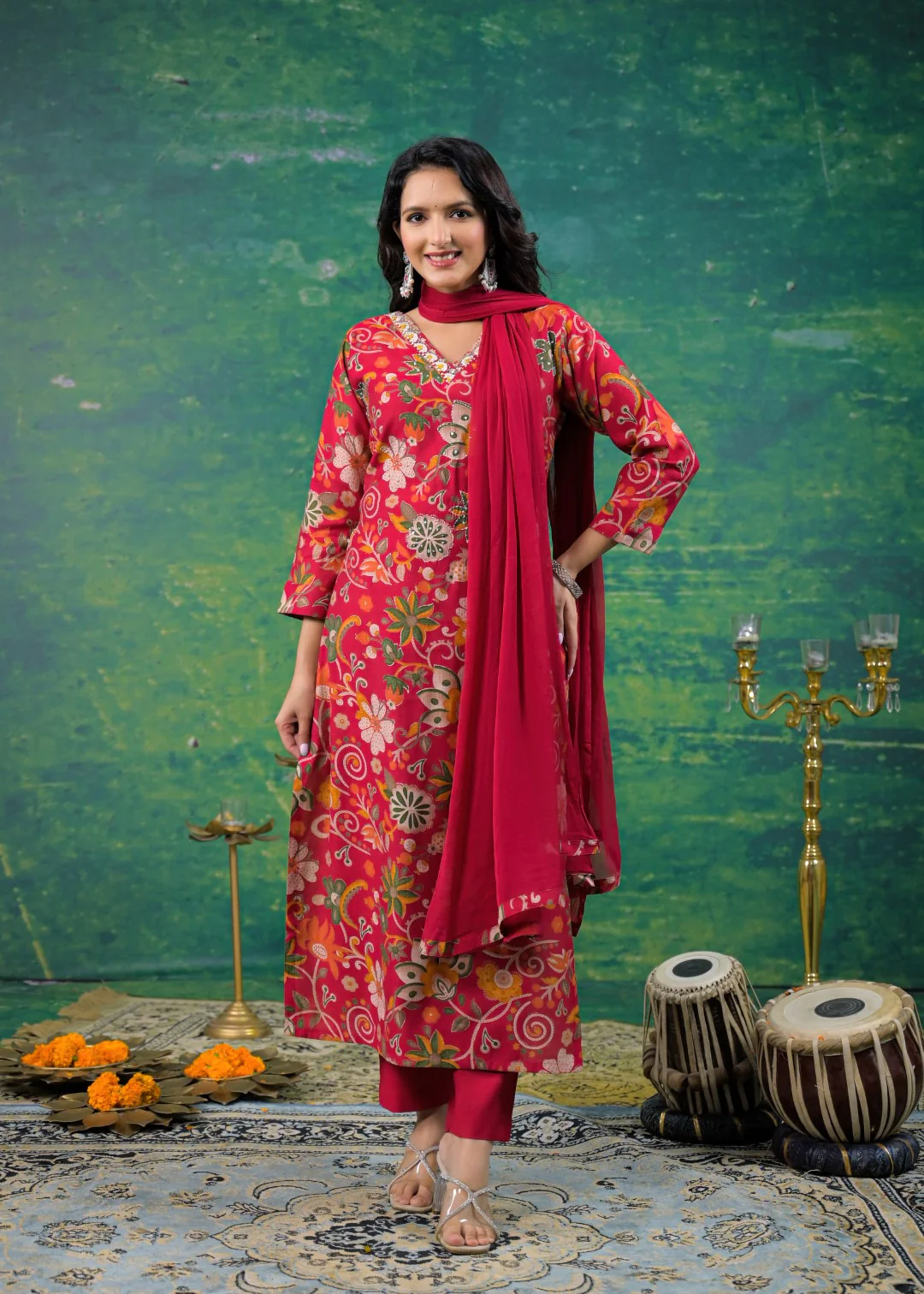Shanti Jasper Printed Work Suit Set - Image 6