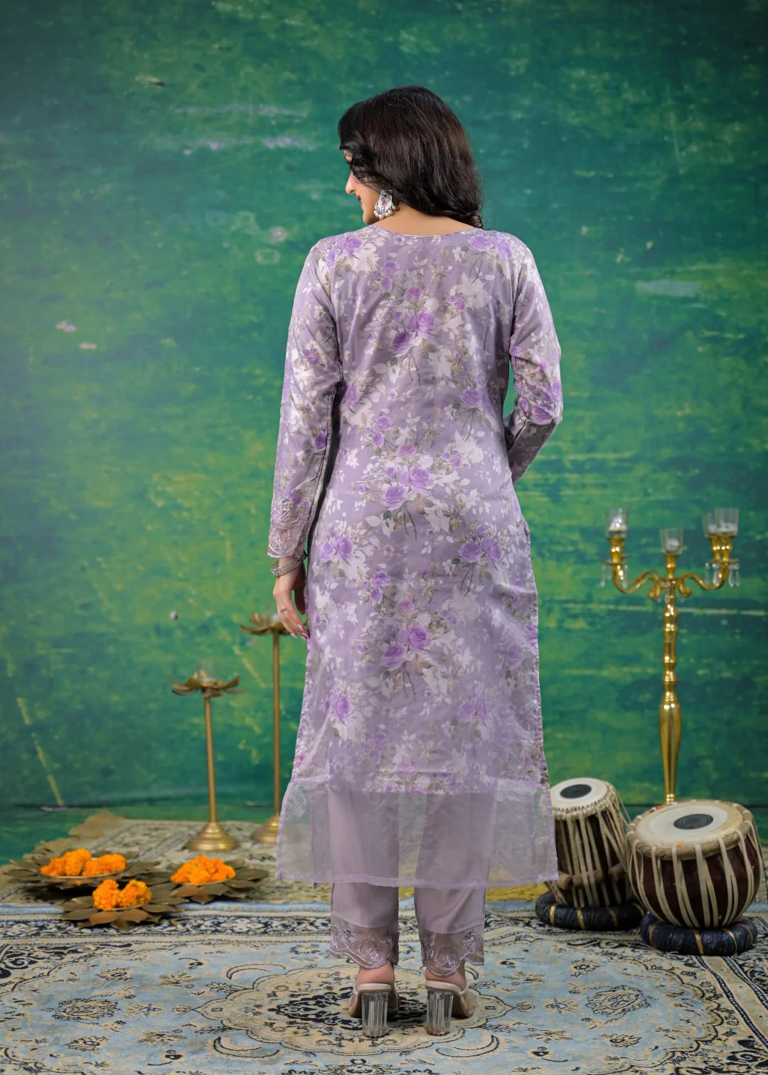 Mayuri Lily Printed Work Suit Set - Image 3
