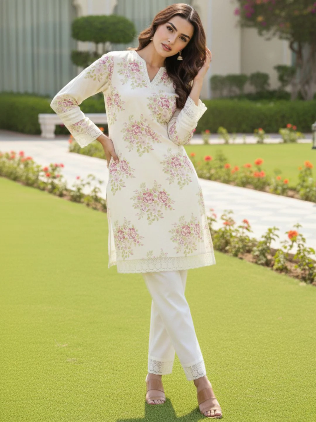 Tiara vanilla cotton co-ord set - Image 6