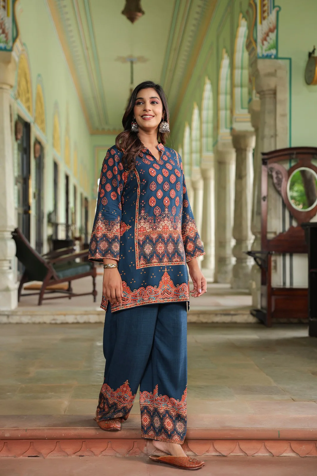 Mahua midnight printed Co-ord set - Image 17