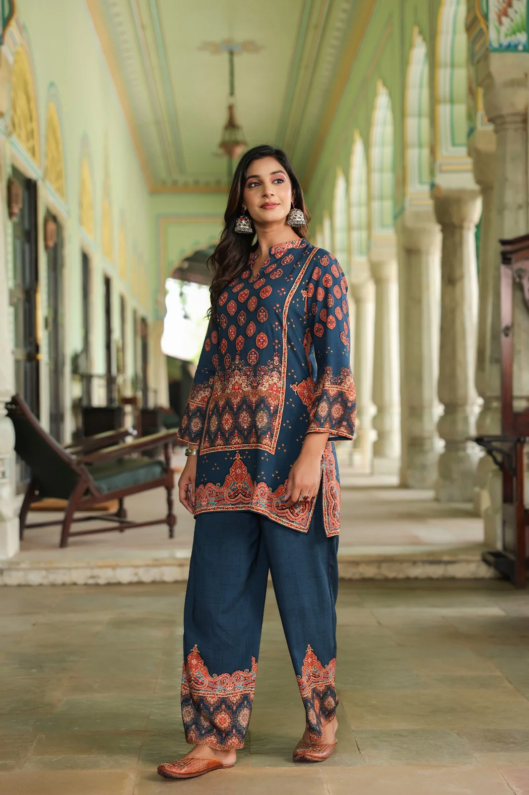 Mahua midnight printed Co-ord set - Image 19