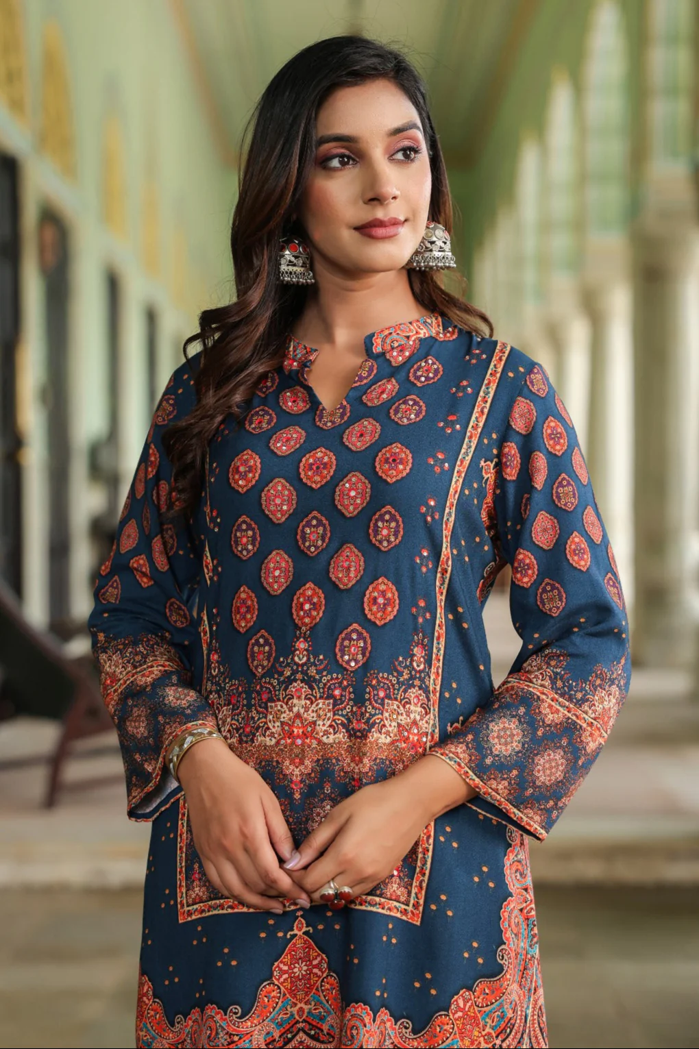 Mahua midnight printed Co-ord set - Image 2