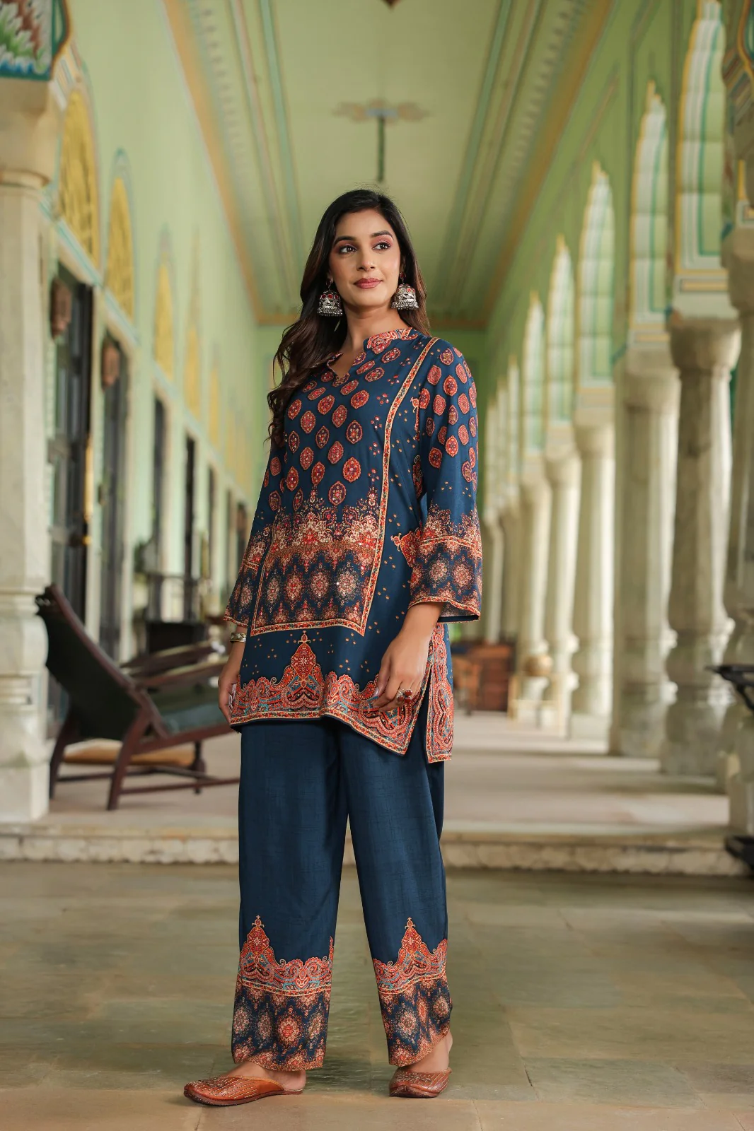 Mahua midnight printed Co-ord set - Image 20
