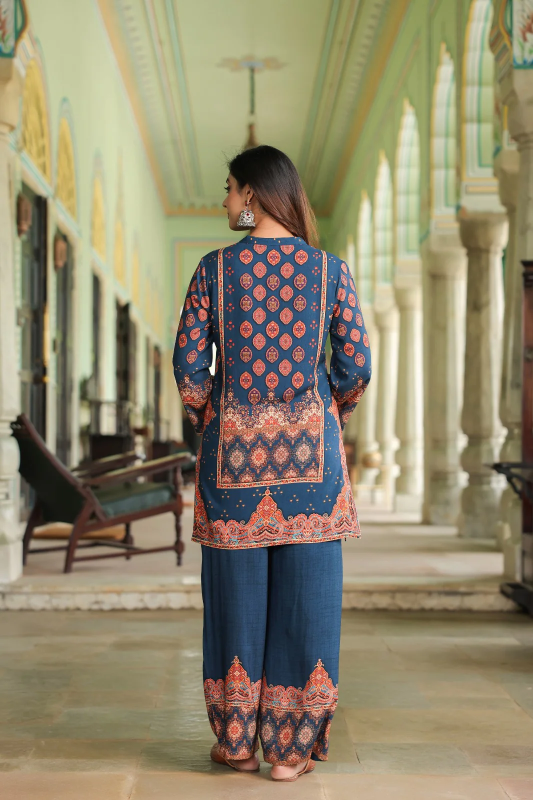 Mahua midnight printed Co-ord set - Image 3