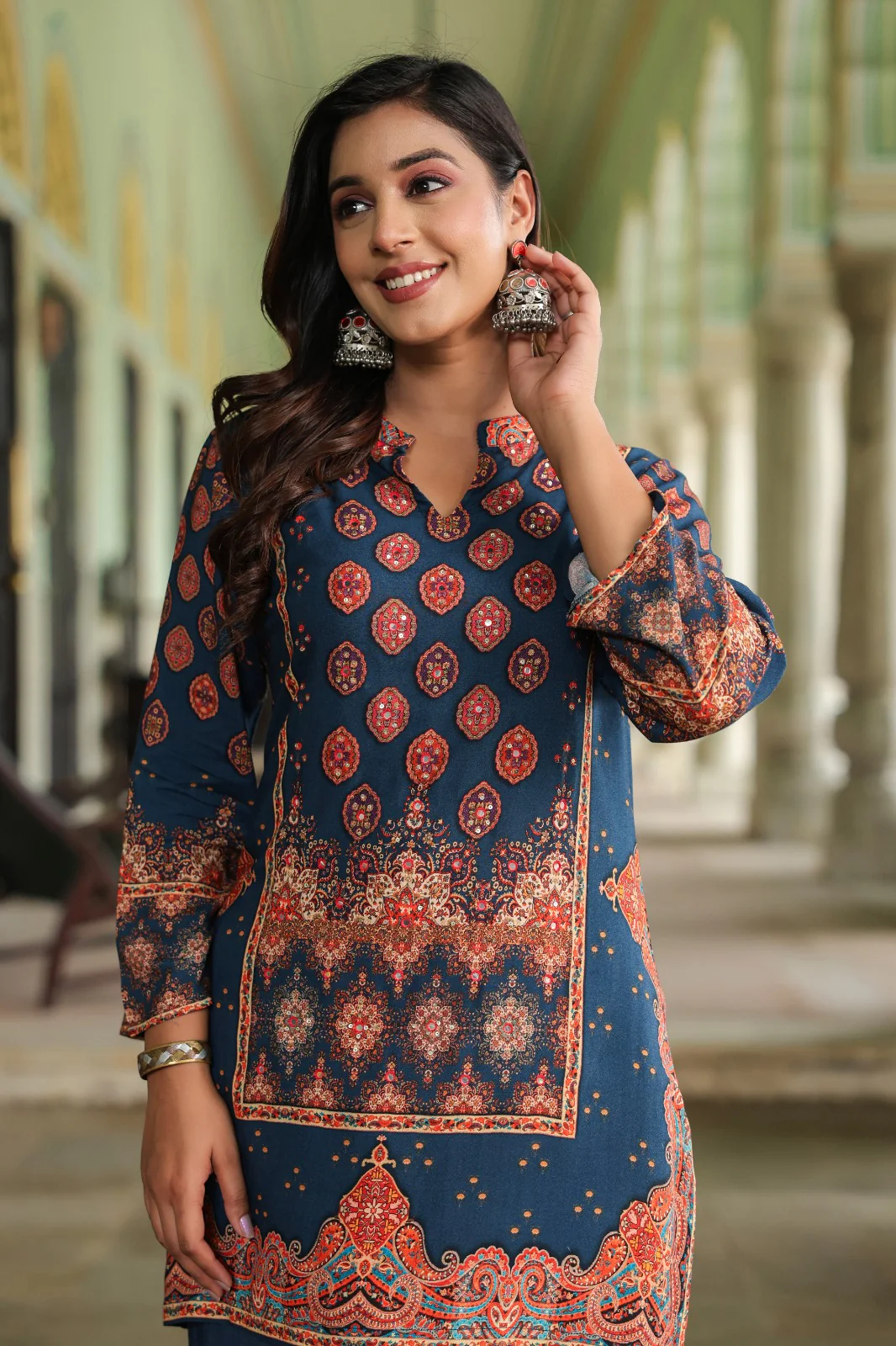 Mahua midnight printed Co-ord set - Image 4